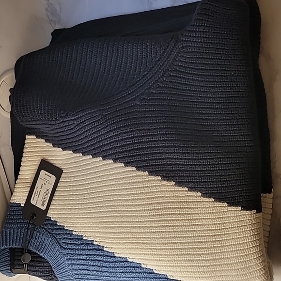 RAG & BONE EMORY INTARSIA SWEATER MEN'S SIZE XXL - NAVY - Picture 15 of 16